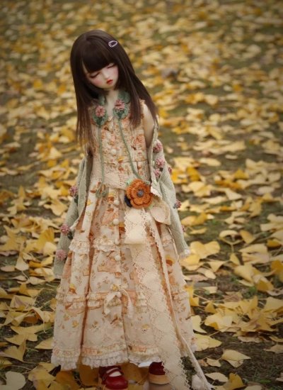 BJD Clothes Vintage Forest-style Dress for 1/4 1/3 Size Ball Jointed Doll