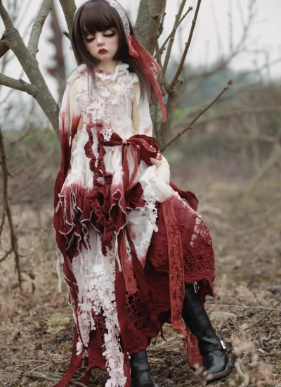 BJD Clothes Strap Dress for 1/4 1/3 Size Ball Jointed Doll