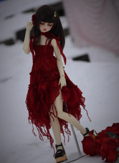 BJD Clothes Strap Dress for 1/4 1/3 Size Ball Jointed Doll