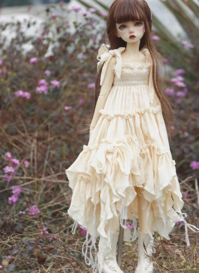 BJD Clothes Strap Dress for 1/4 1/3 Size Ball Jointed Doll
