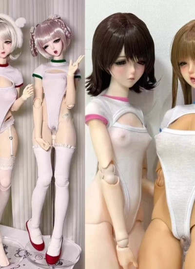 BJD Clothes Red Green Blue Pink Girl School Swimsuit for AP-G/AP-C3/AP-H/AP-i Size Ball Jointed Doll