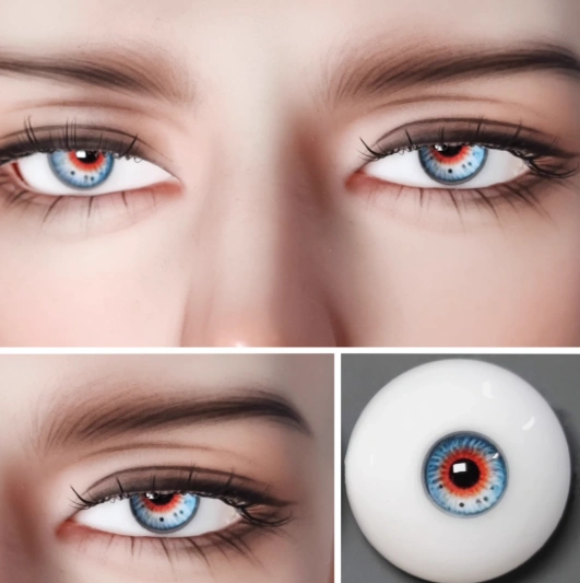 ドール用アイ 樹脂＋石膏アイ【MRシリーズ】COSアイ 8mm/10mm/12mm/14mm/16mm/18mm BJD用