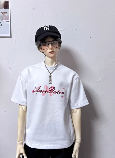 BJD Clothes Trendy Rose Print T-shirts for 1/4 1/3 68cm 70cm 72cm 75cm 77cm Ball-jointed Doll