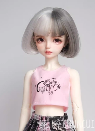 BJD Clothes Pink Tank Top Pleated Skirt for OB24 1/6 1/4 1/3 Ball-jointed Doll