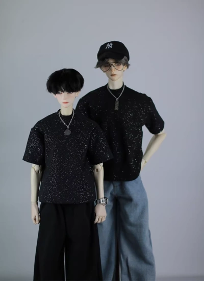 BJD Clothes Trendy Summer Star-print Cotton Short-sleeve T-shirts for 1/4 1/3 68cm 70cm 72cm 75cm 77cm Ball-jointed Doll