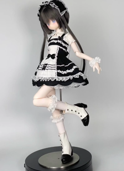 NJDX BJD Shoes Victorian Boots for 1/4 Ball-jointed Doll