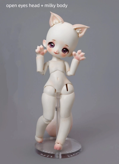 MILO DOLL x ZMD BJD 1/3 Leopard Cat Open Eyes Head for 1/6 Body Ball-jointed doll
