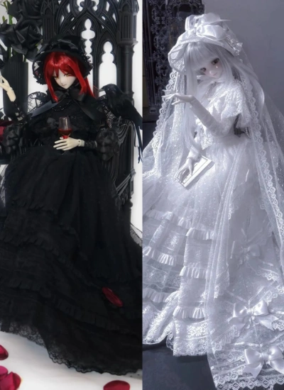 Lin Yin BJD Clothes Wedding Dress Set for MSD/special MSD/large MSD Ball-jointed doll