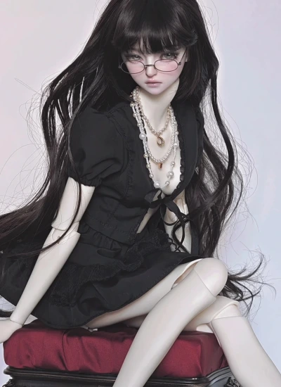 Moonwhite BJD Clothes Black Set for 1/3 Ball-jointed Doll