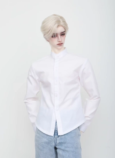 BJD Clothes 3-Color Stand Collar Layering Shirt for 1/4 1/3 Popo68 Loongsoul73 ID75 Size Ball-jointed Doll