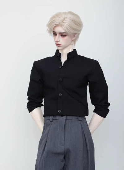 BJD Clothes 3-Color Stand Collar Layering Shirt for 1/4 1/3 Popo68 Loongsoul73 ID75 Size Ball-jointed Doll