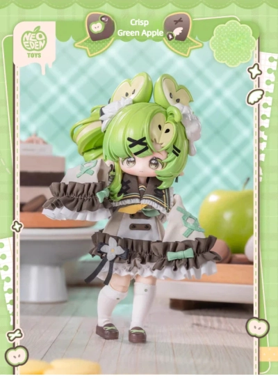BJD Mia Sweety Series Posable Doll Blind Box-Crisp Green Apple 15cm Ball-jointed doll