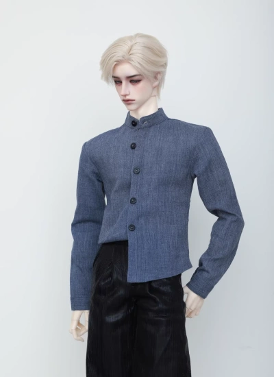 BJD Clothes 3-Color Stand Collar Layering Shirt for 1/4 1/3 Popo68 Loongsoul73 ID75 Size Ball-jointed Doll