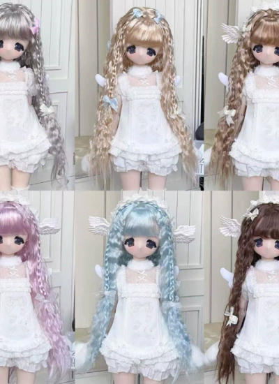 BJD Wig Girl Long Style Wig for SD/MSD Size Ball Jointed Doll