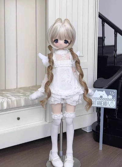 BJD Wig Girl Brown and Yellow Long Style Wig for SD/MSD/YOSD Size Ball Jointed Doll