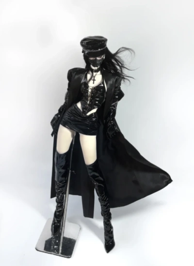 YEEVENTIDUE BJD Clothes Patent Leather Dress Satin Windbreaker for Large MSD Size Ball Jointed Doll