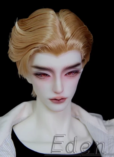 BJD Male Golden Style Wig High Temperature Soft Short Hair for SD Size Ball-jointed Doll