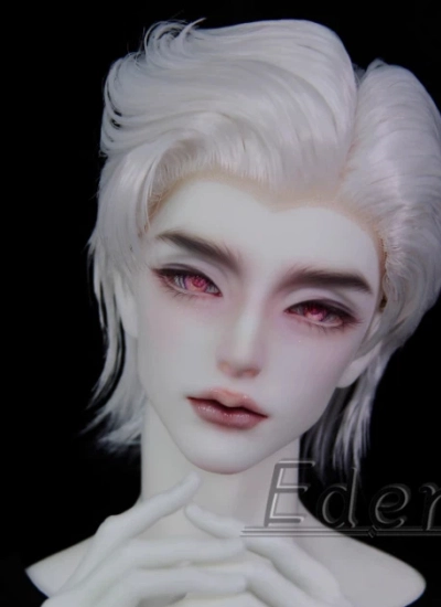 BJD Male White Style Wig High Temperature Soft Short Hair for SD Size Ball-jointed Doll