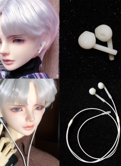 Gu Xiao BJD Accessories Wired Earphones Wireless Earphones for MSD/ID75 Size Ball-jointed Doll