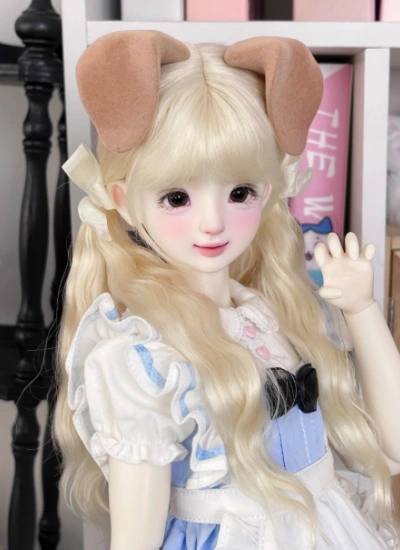 BJD Wig Long Golden Hair for 1/4 Ball-jointed Doll