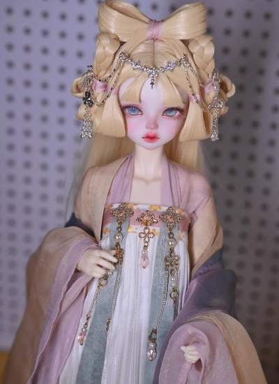 BJD Wig [Jade Pin Snow] Cute Ancient Style Wig for 1/4 1/3 Ball-jointed Doll