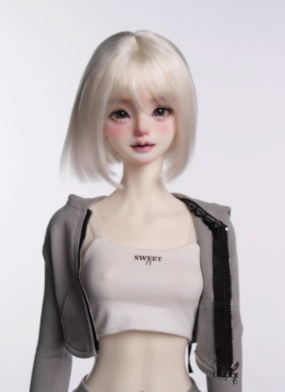 BJD Wig White Short Hair for 1/6 1/4 1/3 Ball-jointed Doll