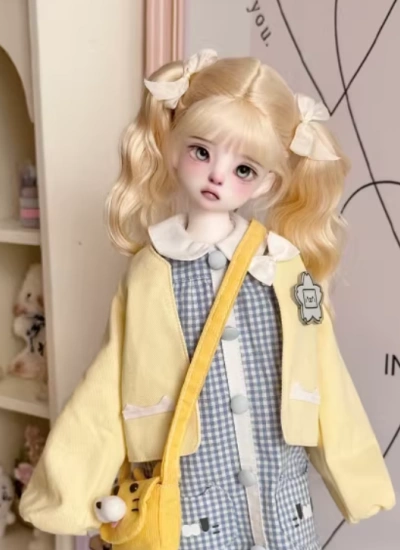 BJD Wig Long Golden Hair for 1/6 Ball-jointed Doll