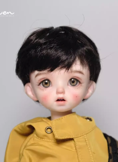 BJD Wig Black Short Hair for 1/6 Ball-jointed Doll