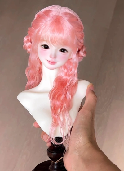 BJD Wig Pink Long Hair for 1/3 1/4 1/6 Ball-jointed Doll