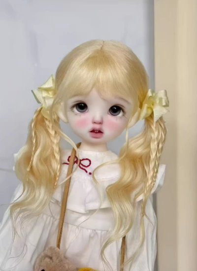 BJD Wig Golden Long Hair for 1/4 Ball-jointed Doll