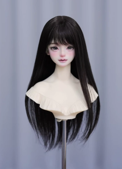 BJD Wig Black Long Hair for 1/4 1/3 Ball-jointed Doll