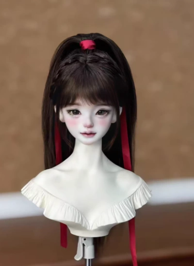 BJD Wig Brown Long Hair for 1/6 1/4 1/3 Ball-jointed Doll