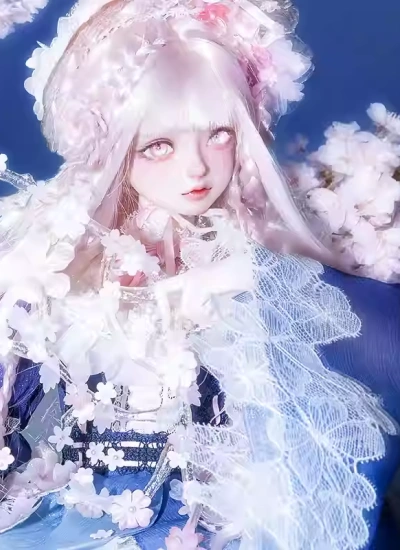 BJD Fullset B (Transparent Resin High Heel Legs) Sakura Season- Satsuki (Xiao Yue) 63cm Girl Ball-jointed Doll