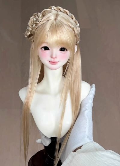 BJD Wig Long Flaxen Hair for 1/6 1/4 1/3 Ball-jointed Doll