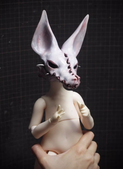 BJD Cracked Sheep's Head for SD/MSD Ball Jointed Doll