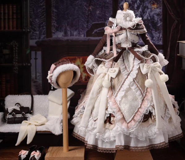 BJD Willa Outfit + Shoes + Wig for 1/4 Girl Ball-jointed Doll