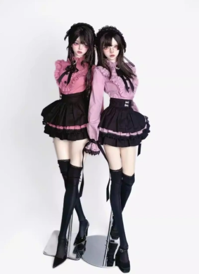 Yun Jian BJD Rose Red Purple Dress Set for YOSD/MSD/SD Size Ball-jointed Doll