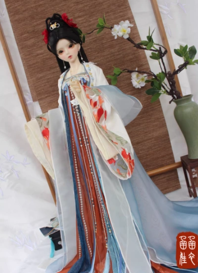 BJD Clothes Female Ancient Suit (Jin Yao) for MSD/Large SD girl Size Ball-jointed Doll