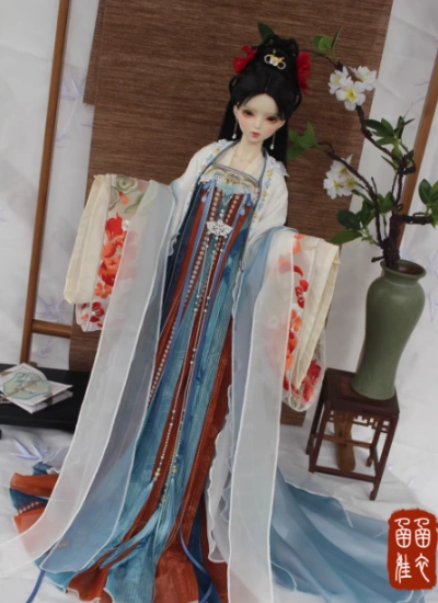 BJD Clothes Female Ancient Suit (Jin Yao) for MSD/Large SD girl Size Ball-jointed Doll