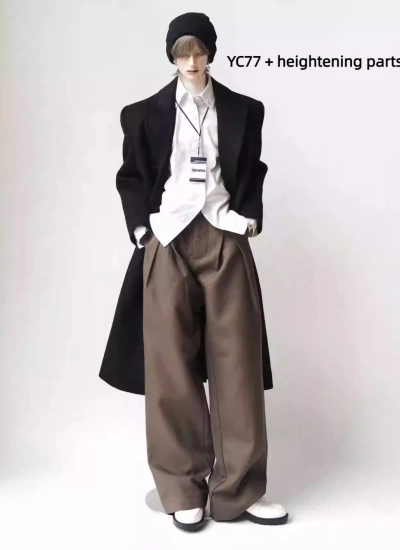 Shan Kou BJD Clothes A-line Pleated Wide-leg Trousers for 75cm 77cm Size Ball-jointed Doll