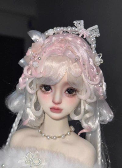 You Ni BJD Pink Wig Short Style Hair for 1/3 1/4 1/6 Ball-jointed Doll