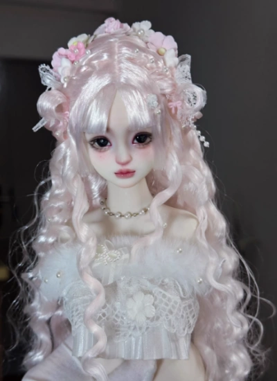 You Ni BJD Pink Wig Long Style Hair for 1/3 1/4 1/6 Ball-jointed Doll