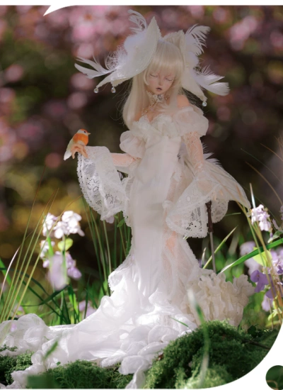 BJD Clothes【Moth】Towards Light Dress Girl Suit for 1/4 1/3 Size Ball-jointed Doll