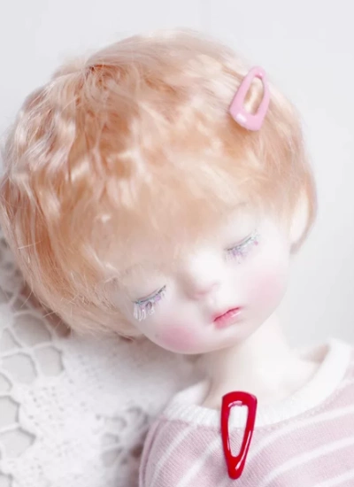 BJD Wig Short Blue Orange for SD Size Ball-jointed Doll