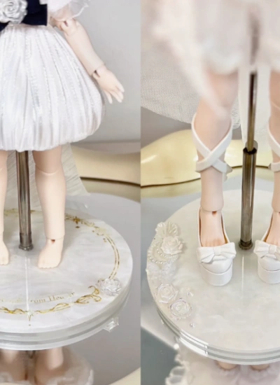 Mao Ciba BJD Stand White Stand for 1/12/1/8/YOSD Size Ball-jointed Doll