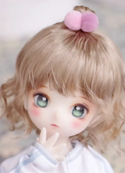 BJD for Two-tone Pom Pom Hair Tie SD/MSDBall-jointed doll