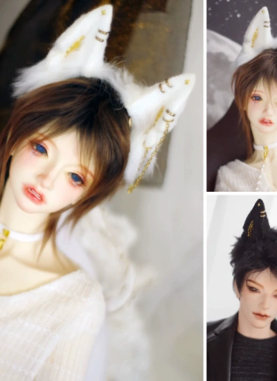 BJD Jackal Ears Magnetic Hair Clips for SD/normal 70 Ball-jointed doll