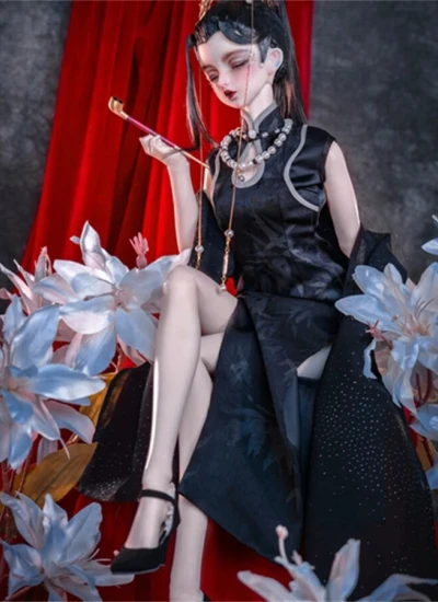 BJD Clothes [Mo Xiang] Cheongsam Dress for 1/4 1/3 65cm Size Ball Jointed Doll