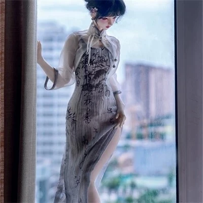 BJD Clothes Cheongsam - Slight Chill Dress for 1/4 1/3 65cm Size Ball Jointed Doll