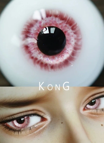 BJD Plaster Eyes Pink 12mm 14mm 16mm 18mm eyeballs for ball-jointed doll